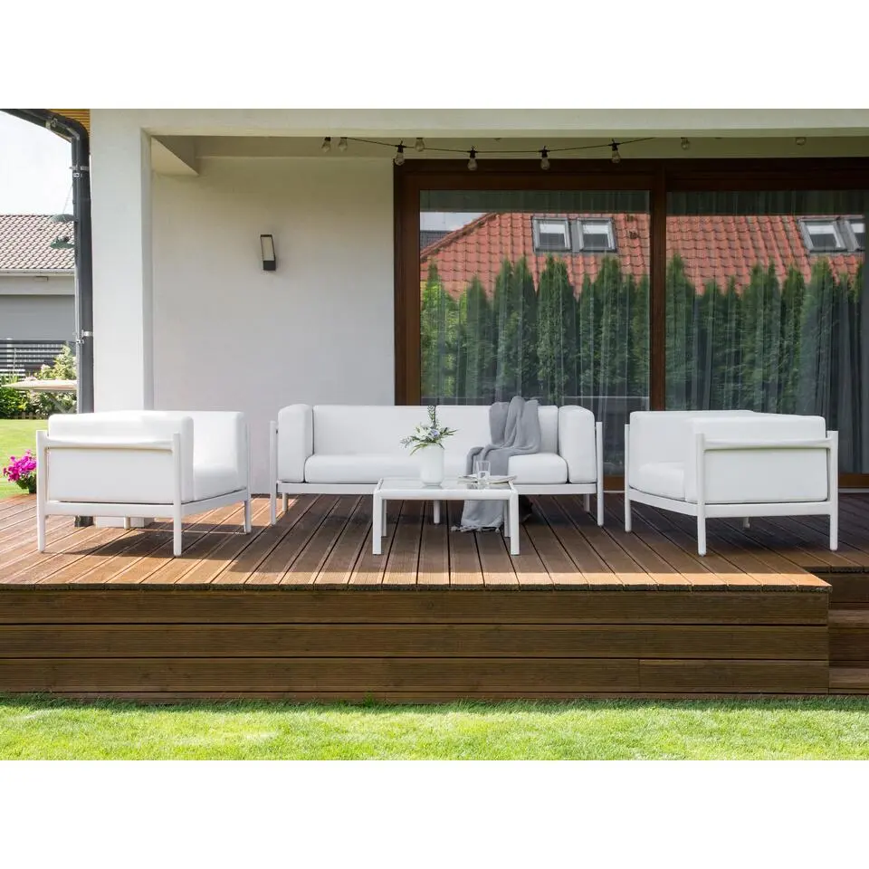FERRETTI - Loungeset voor 4 - Lichtbeige - Synthetisch