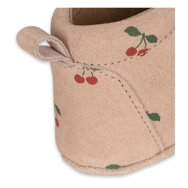 Konges Sløjd Chaussons Suède Cerises Mamour | Rose pâle