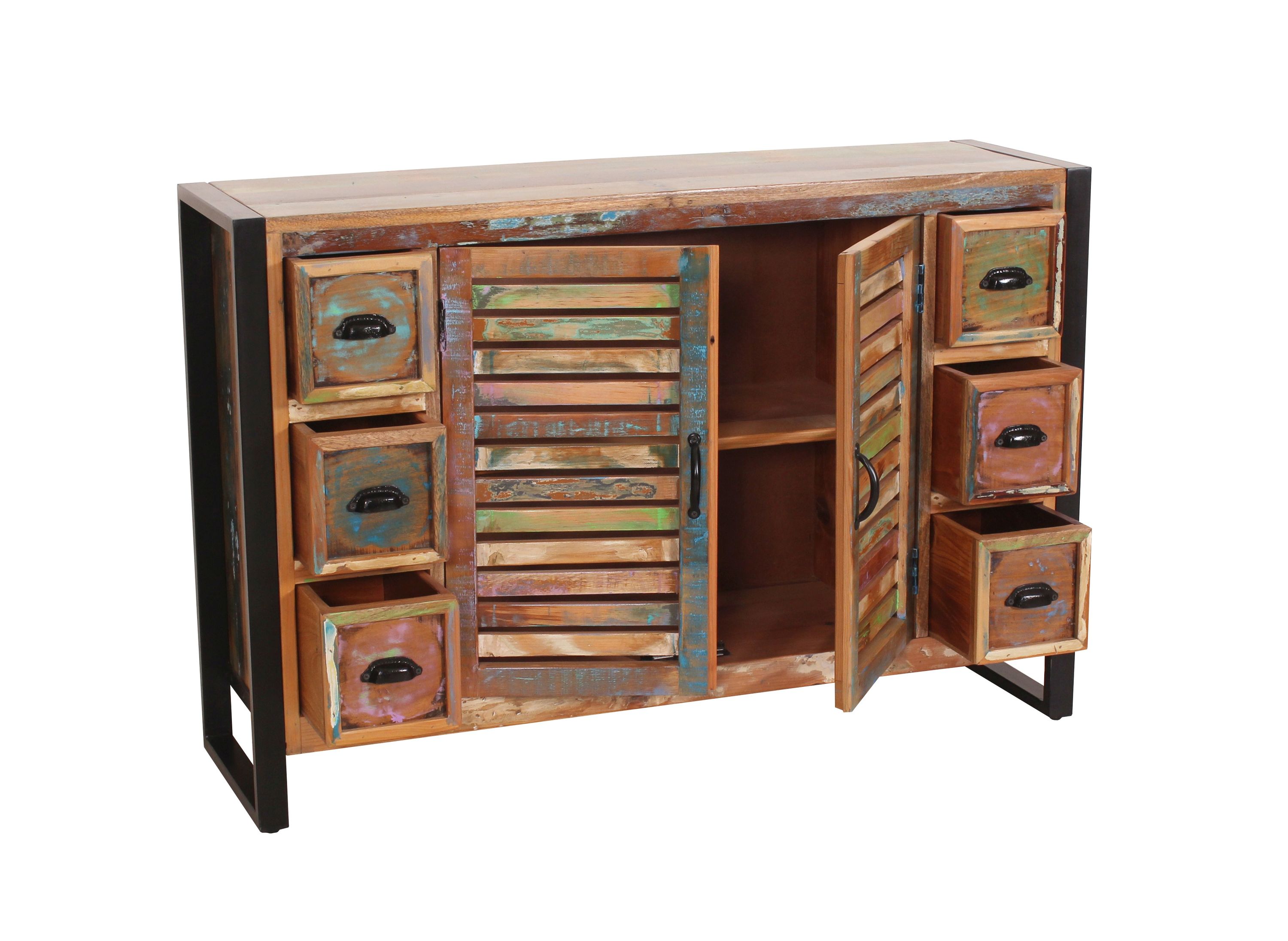 Sideboard Fiume Altholz Kommode Wohnzimmer Esszimmer Schubladen Schrank