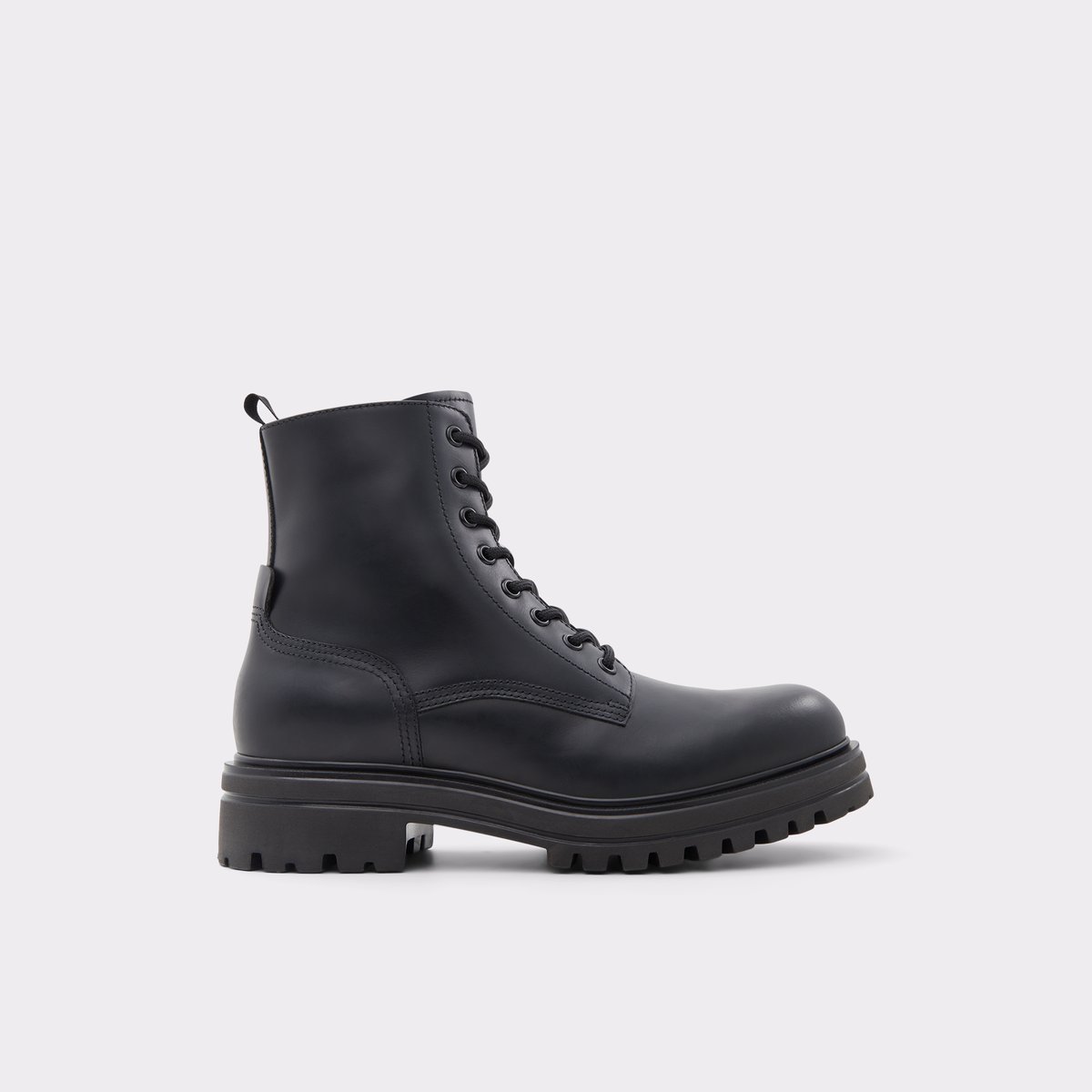 Falconer Black Leather Smooth Men Lace-up boots