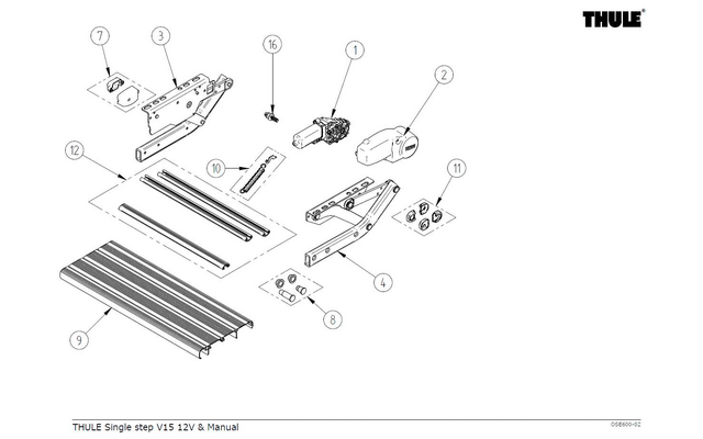 Thule Trittbrettverbindung passend zu Singe Step V10 / V15