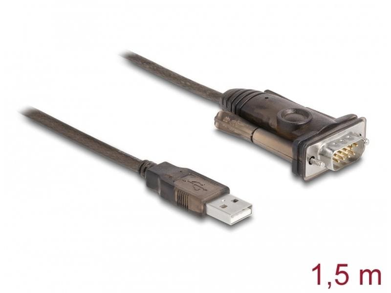 Delock Serial-Adapter 62646 USB Typ-A  zu RS-232 mit Schrau USB Typ-A  zu Seriell RS-232