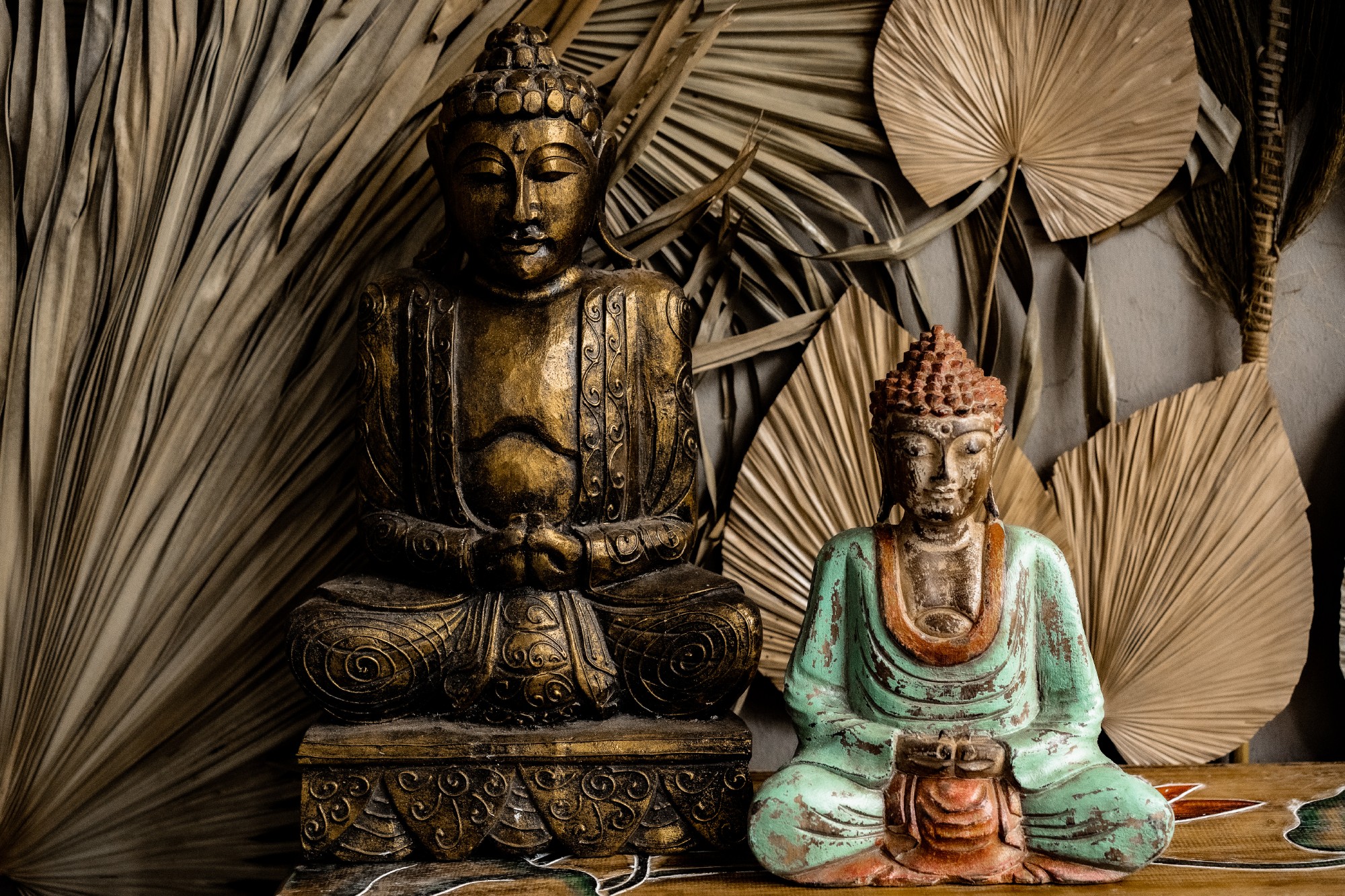 Figur 'Buddha sitzend', vintage gold, H 55 cm, B 30 cm, L 20 cm von fischer's lagerhaus