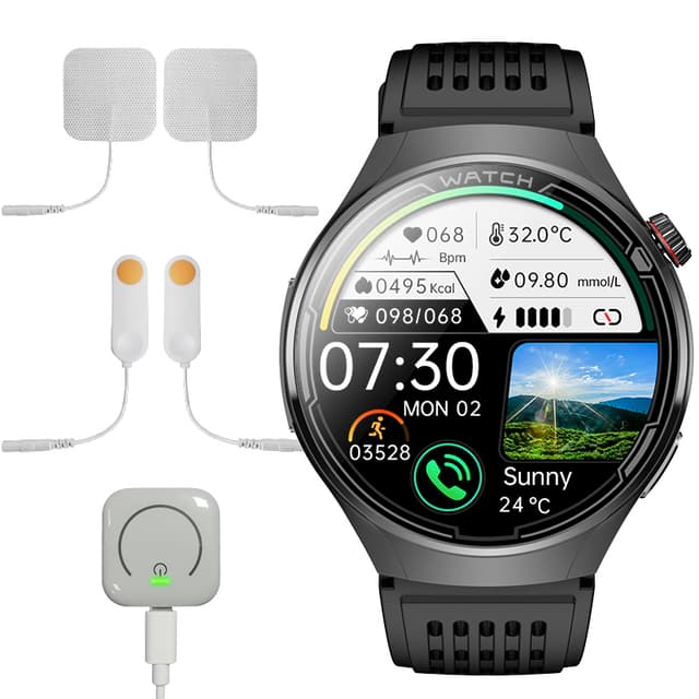 Smartwatch med søvnhjælp og massage Sort
