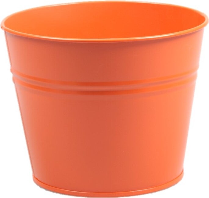 Zinc Collection bloempot Sanvi oranje 23 x 23 x 18 cm