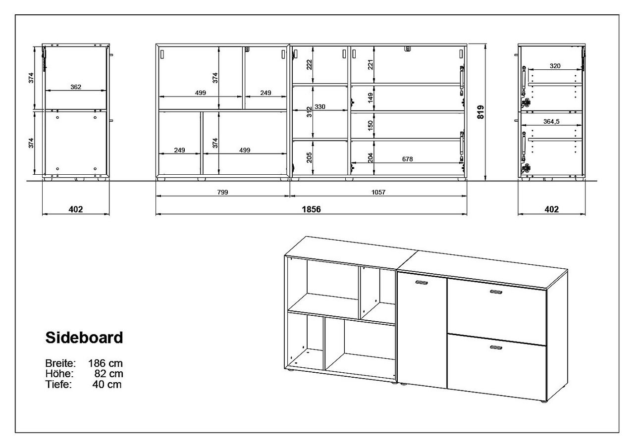MID.YOU Sideboard CORUNA