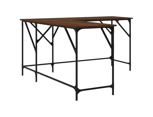 VIDAXL - Bureau chêne marron 149x149x75 cm bois d'ingénierie