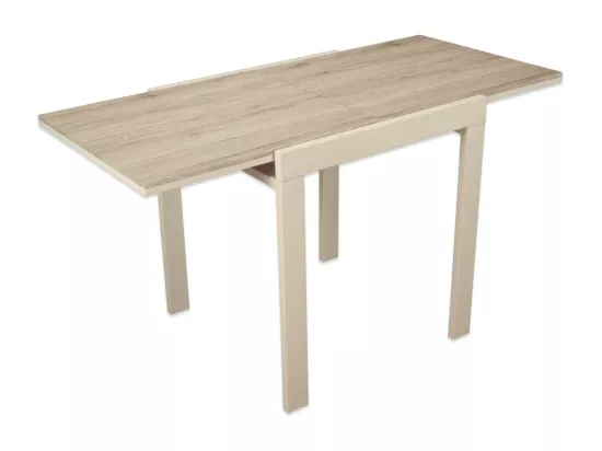 Table de bar de cuisine 70x70 extensible jusqu'à 70x140 cm couleur beige mod. SANREMO par Yelloo