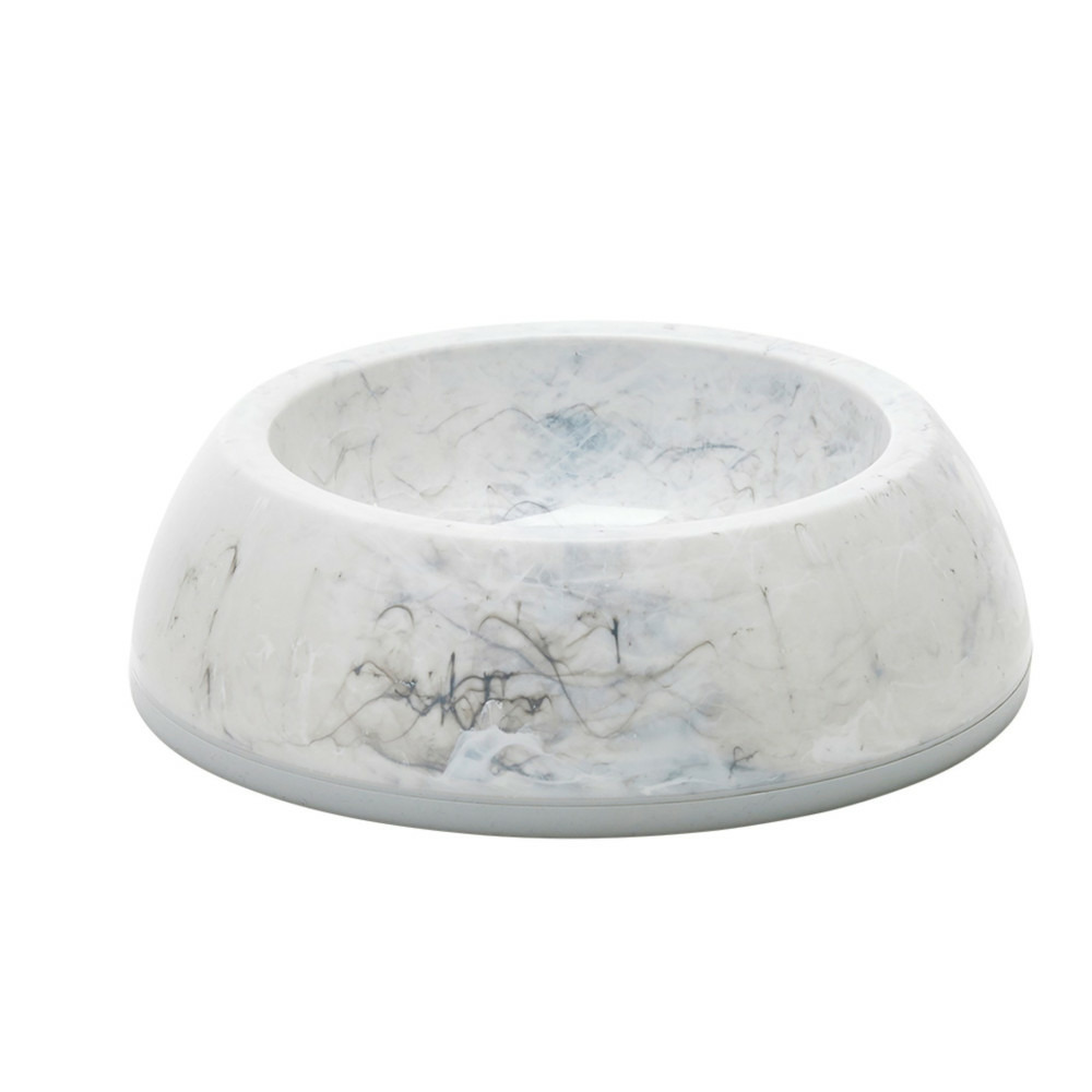 Ecuelle blanche marbré 0.6 litres ø 21 cm pour chat et chien