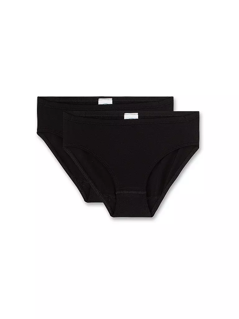 SANETTA Mädchen Slip 2er Pkg. super blac schwarz