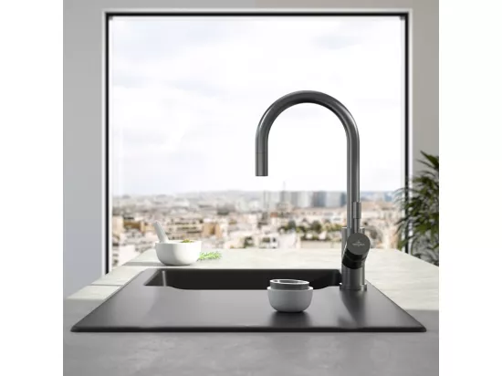 Robinet cuisine VILLEROY ET BOCH Umbrella flex anthracite