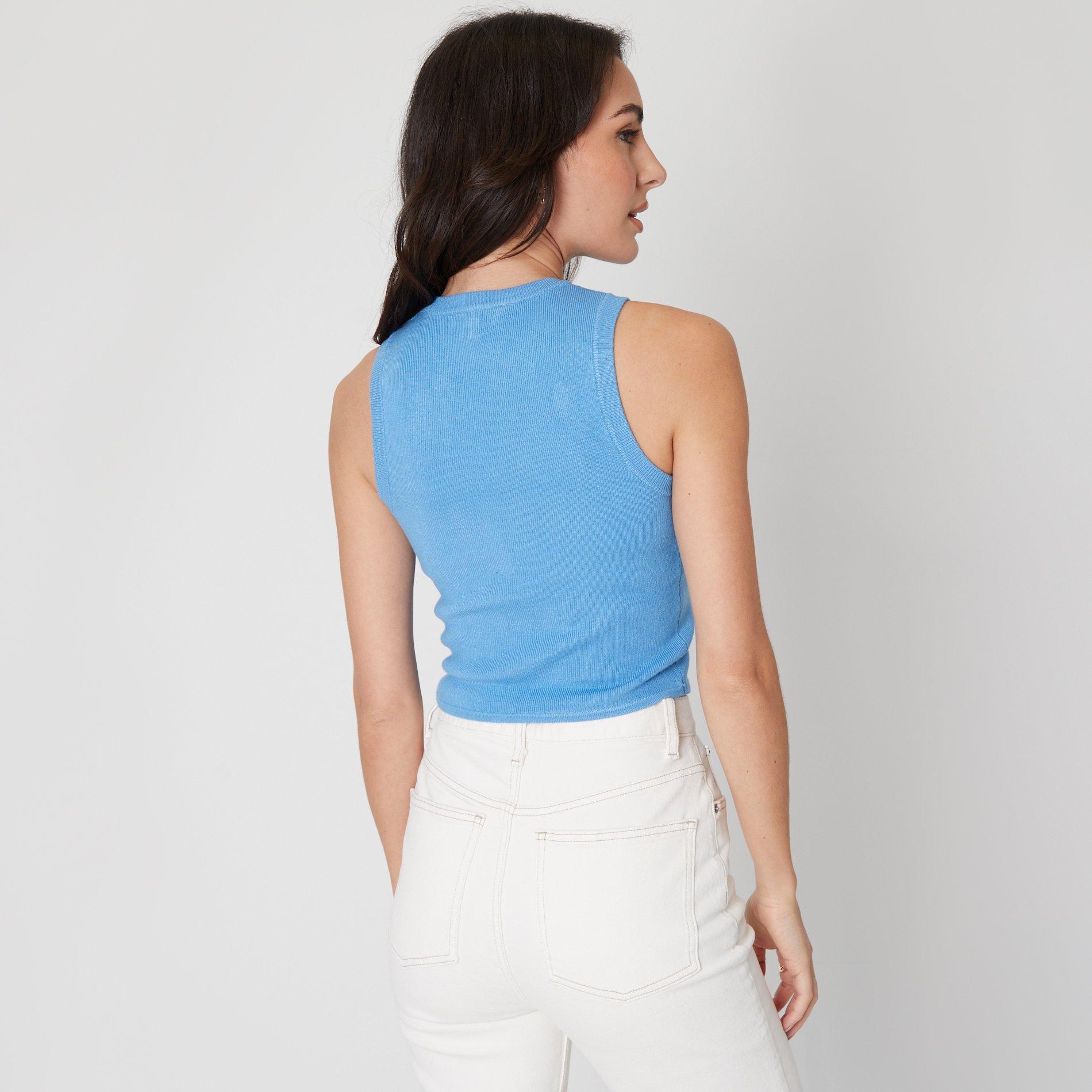 Be You BY Crop Knitted Vest Womens