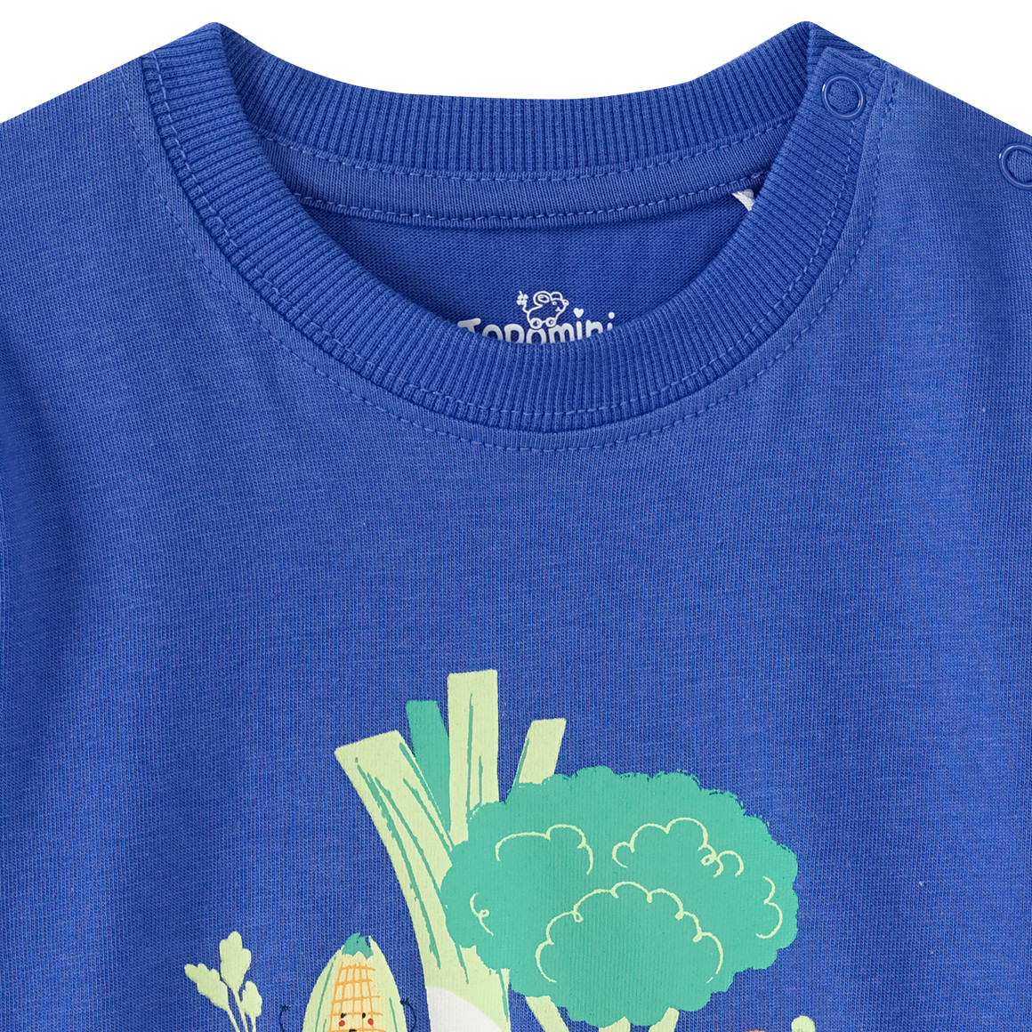 Topomini Baby T-Shirt mit Gemüse-Print blau