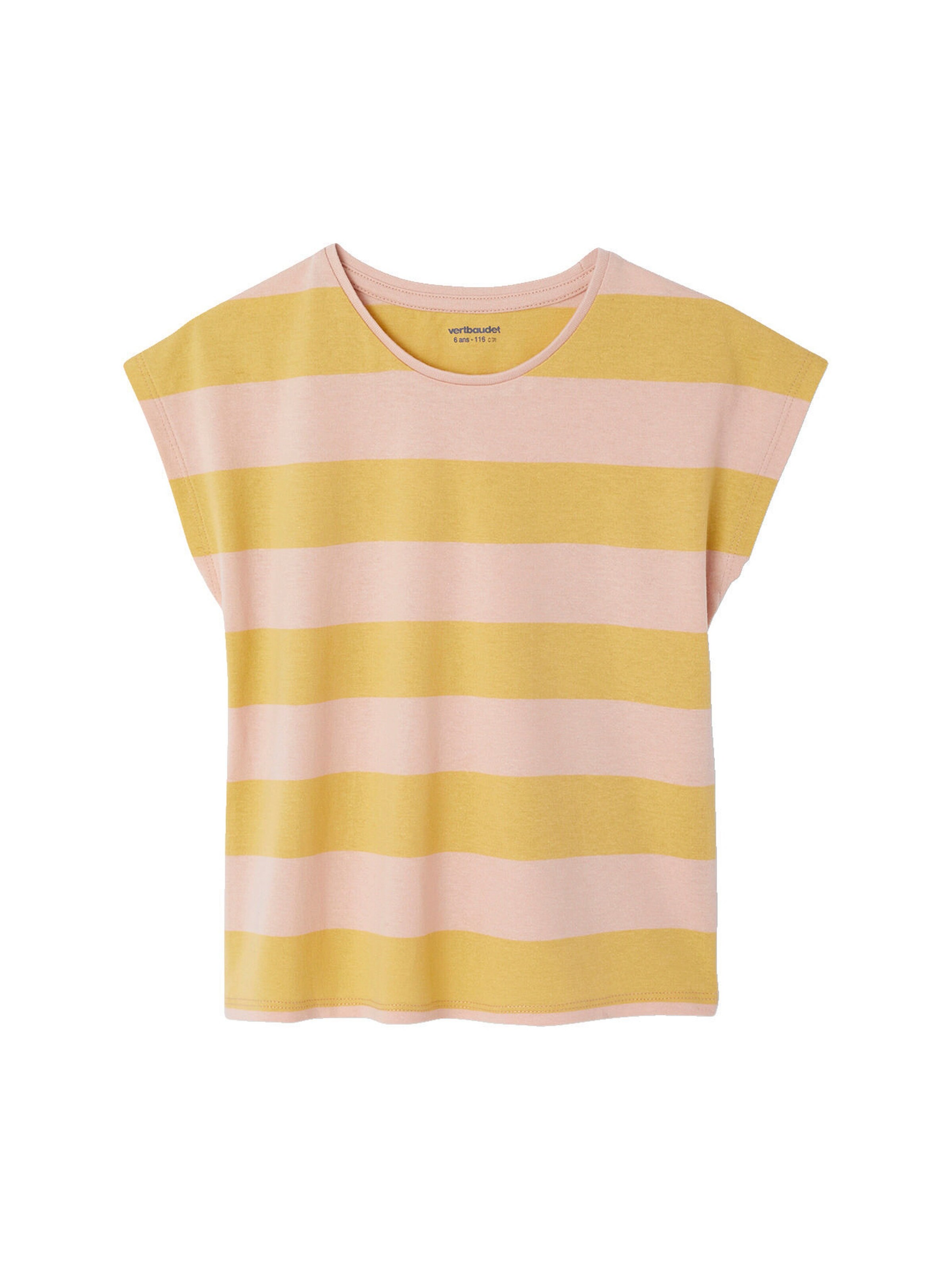 Vertbaudet Mädchen-Set: T-Shirt & Latzhose mit Recycling-Polyester rosa