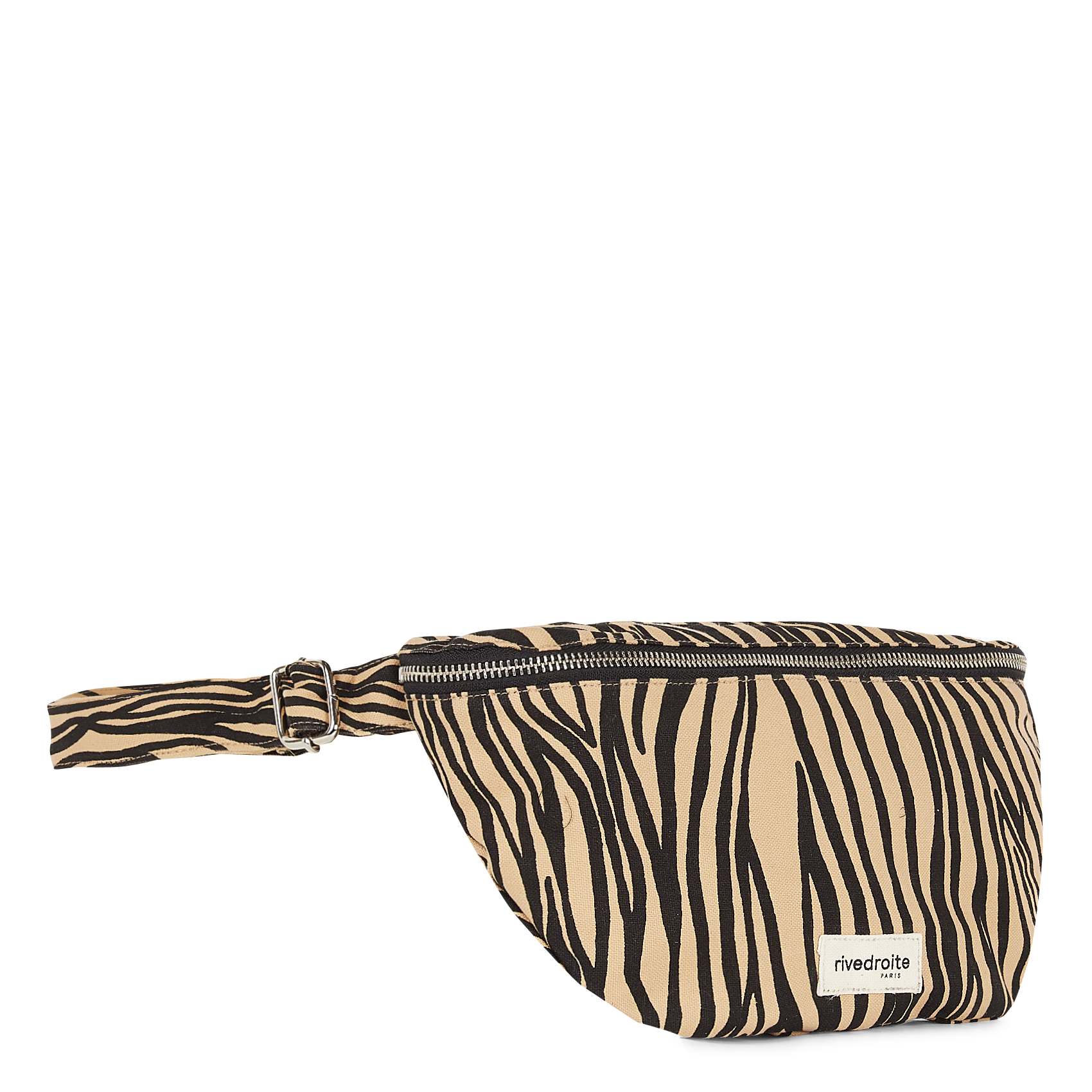 CUSTINE XL - Sac banane imprimé en coton | Beige