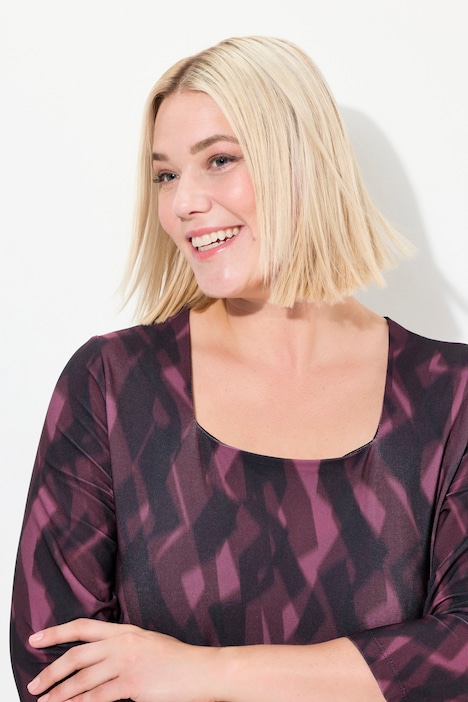 Jerseykleid, A-Linie, Alloverprint