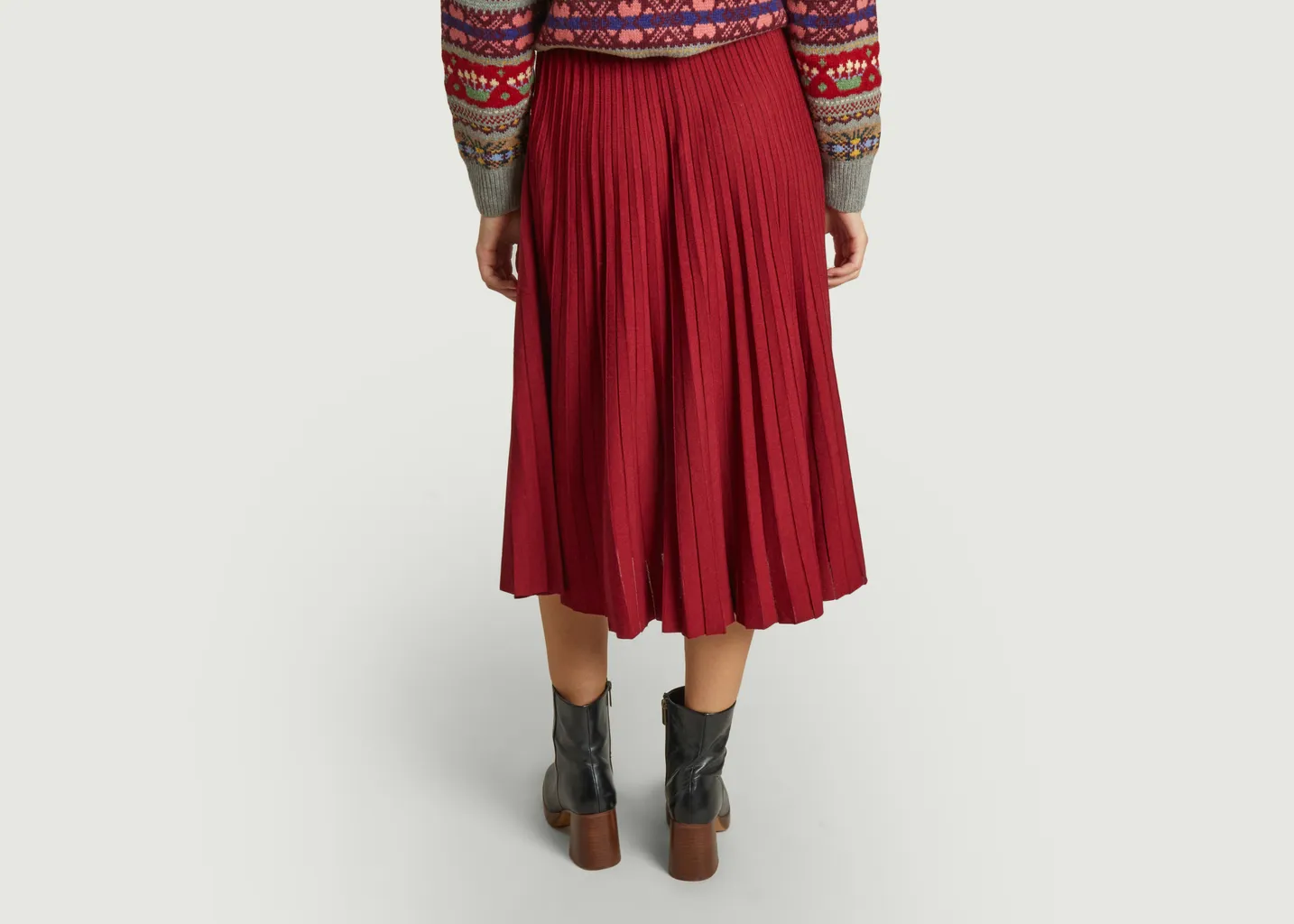 Jupe midi en coton plissé Polo Ralph Lauren