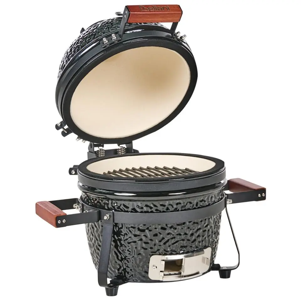 KAMADO - Mini houtskoolgrill - Zwart - Keramiek