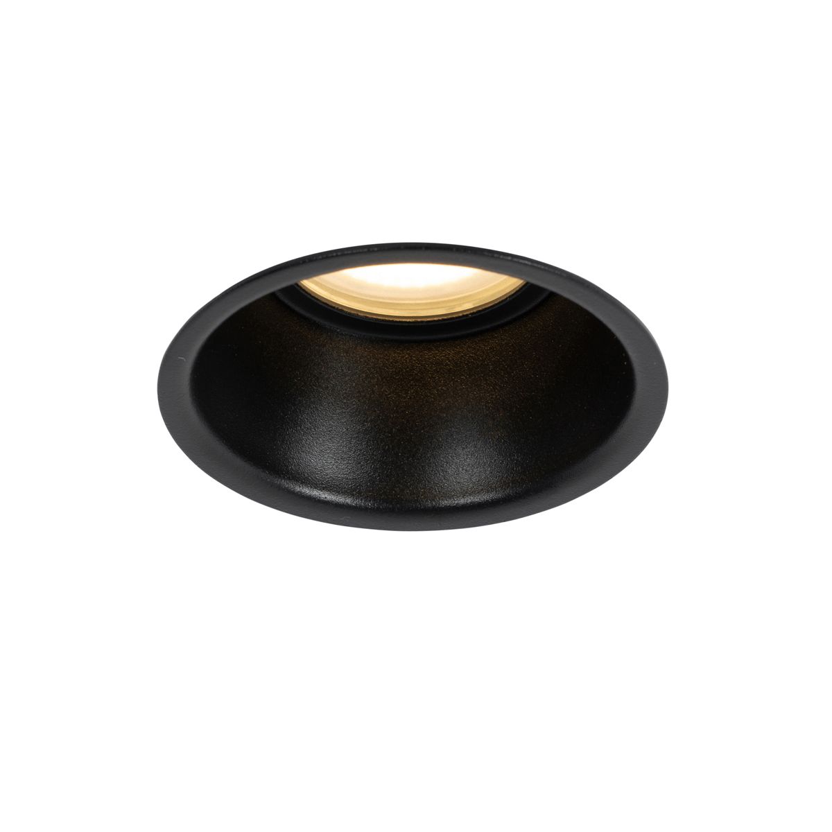 Moderne inbouwspot zwart GU10 50mm IP44 - Dept