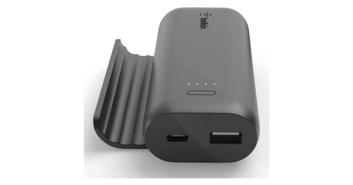 BelkinBOOST CHARGE Powerbank 5000 mAh + standaard- play serie  (Zwart)