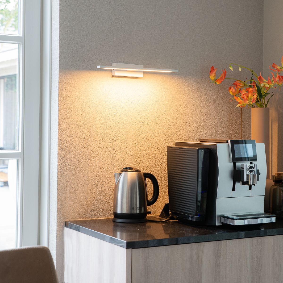 Wandlamp wit 41,5 cm incl. LED IP44 - Jerre