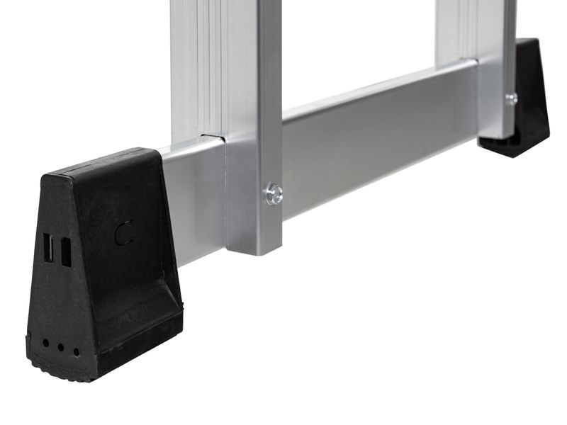STRUCT Mehrzweckleiter StepUp 4 x 3 Sprossen Multifunktionsleiter aus Aluminium mit zwei Arbeitsplanken