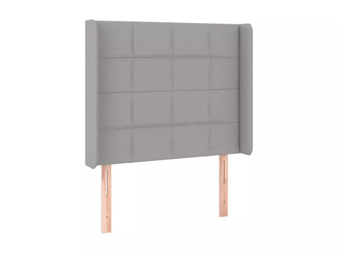 Sommier tapissier avec matelas et LED Gris clair 90x190cm Tissu