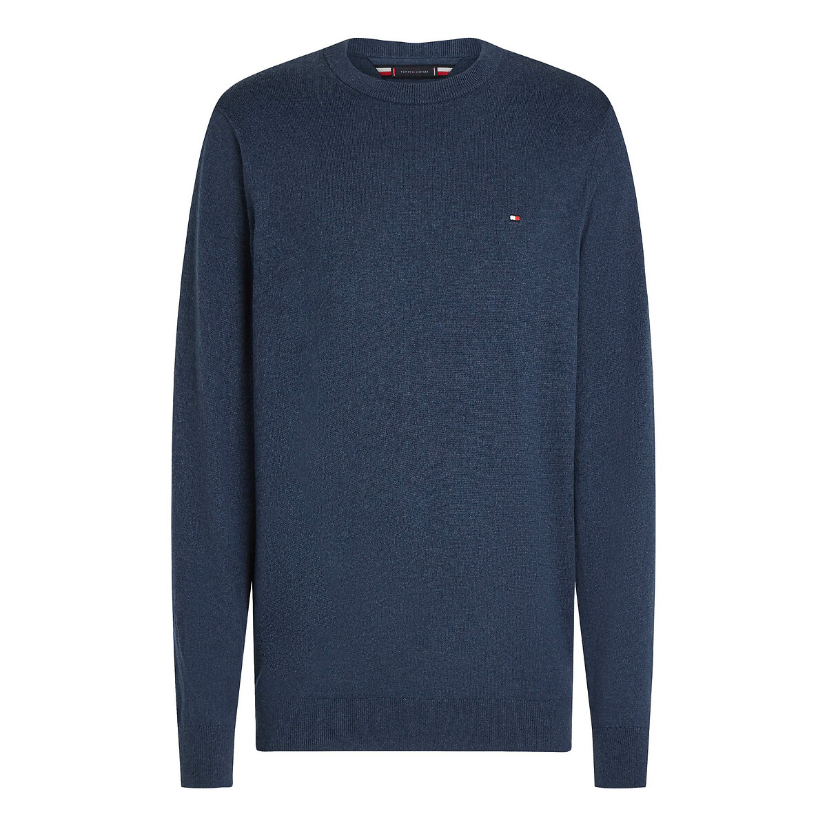 TOMMY HILFIGER<br>Suéter de gola redonda em algodão pima e cashmere