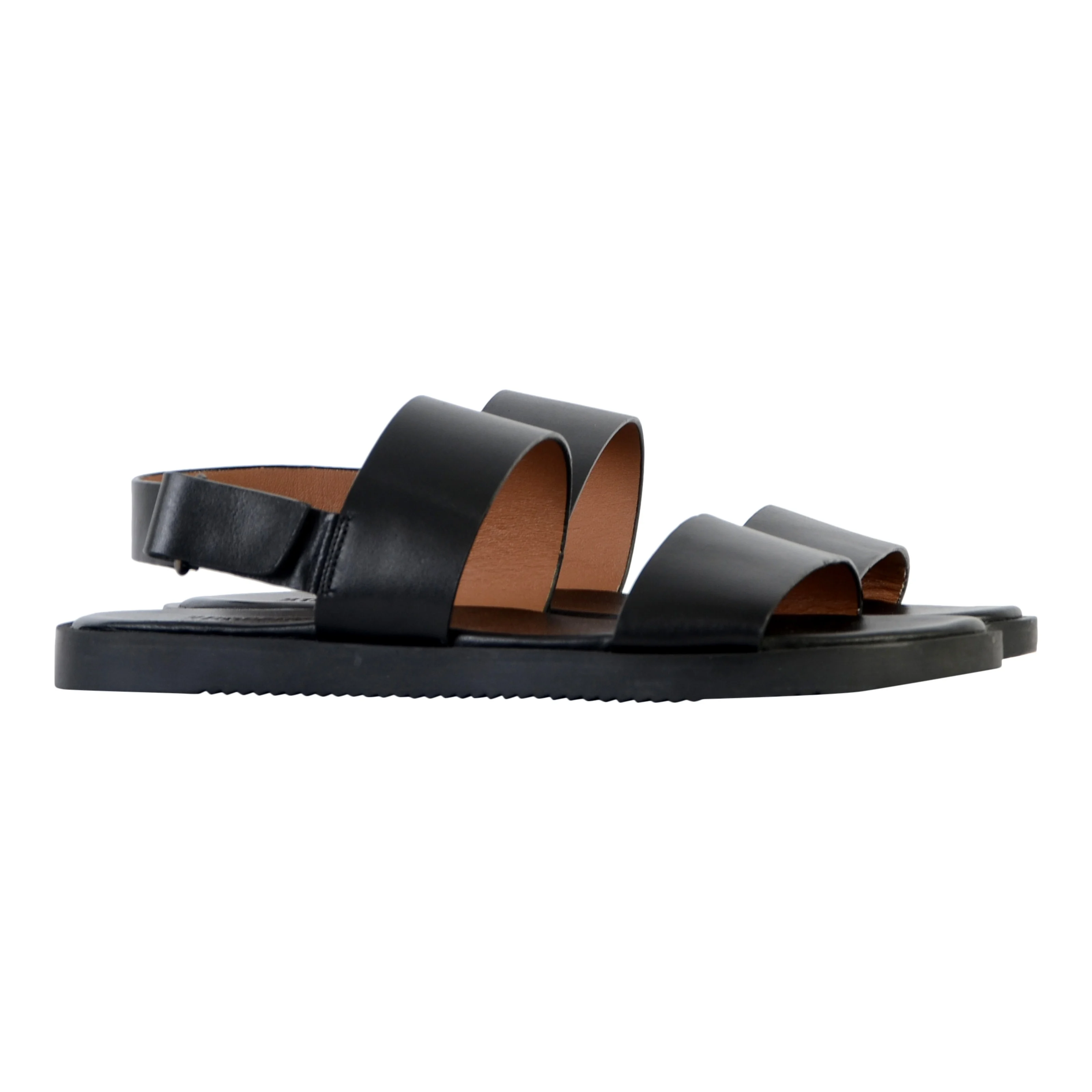 Sandale plate cuirjoyce | Noir