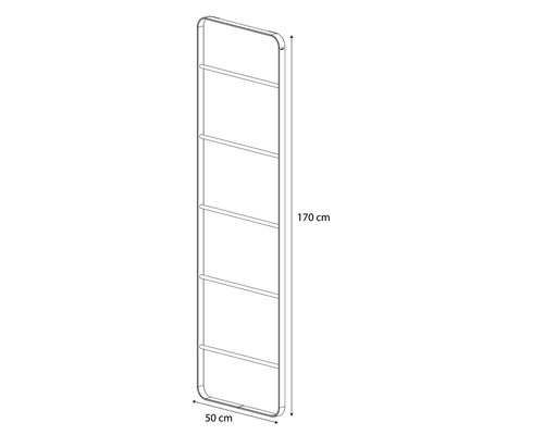Handdoekhouder ladder Sealskin Brix zwart