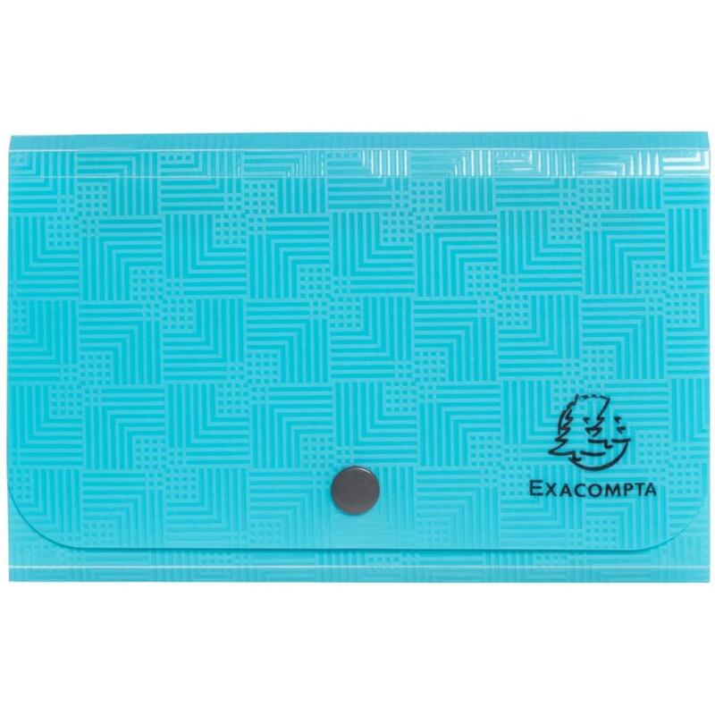 Trieur pocket 6 compartiments en PP recyclé Pop'N Co - Cyan