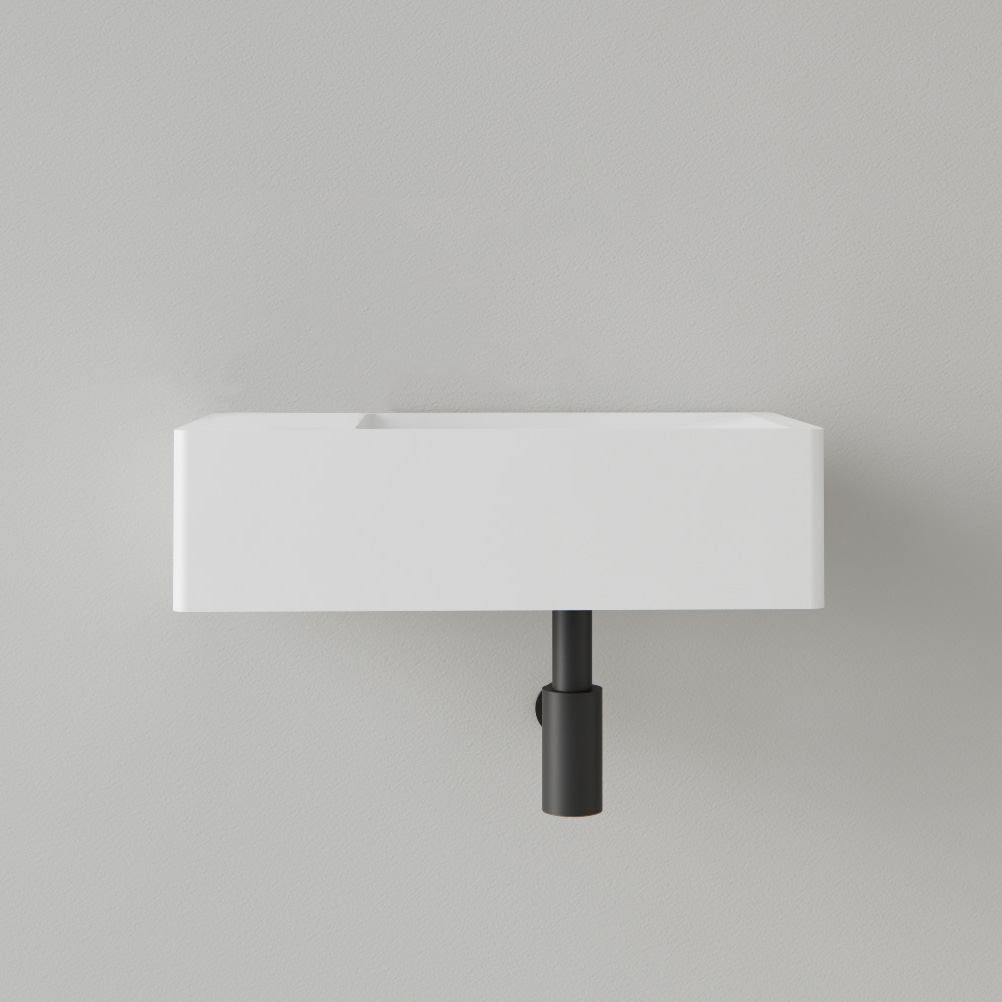 Sanigoods Luko fontein 40x22cm links zonder kraangat hoogglans wit