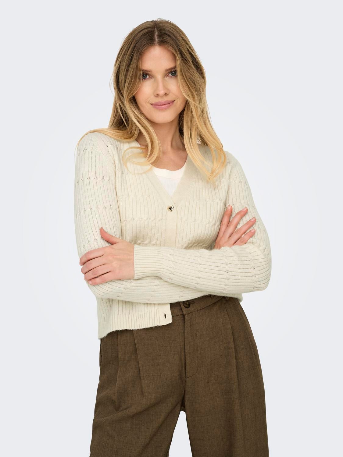 ONLKATIA Strickjacke Whitecap Gray