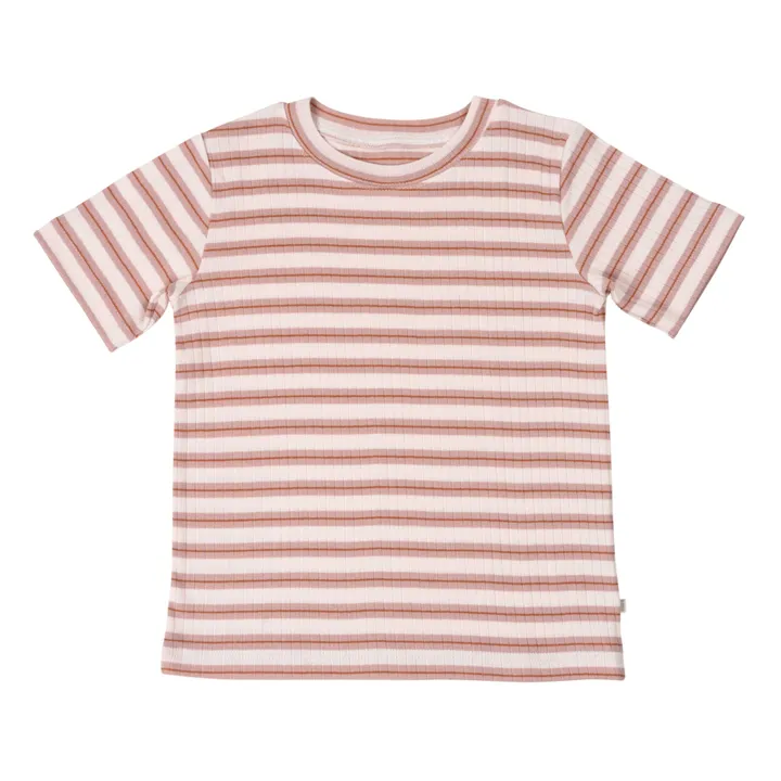 Minimalisma T-Shirt Rayé Coton Bio Nirvana | Rose