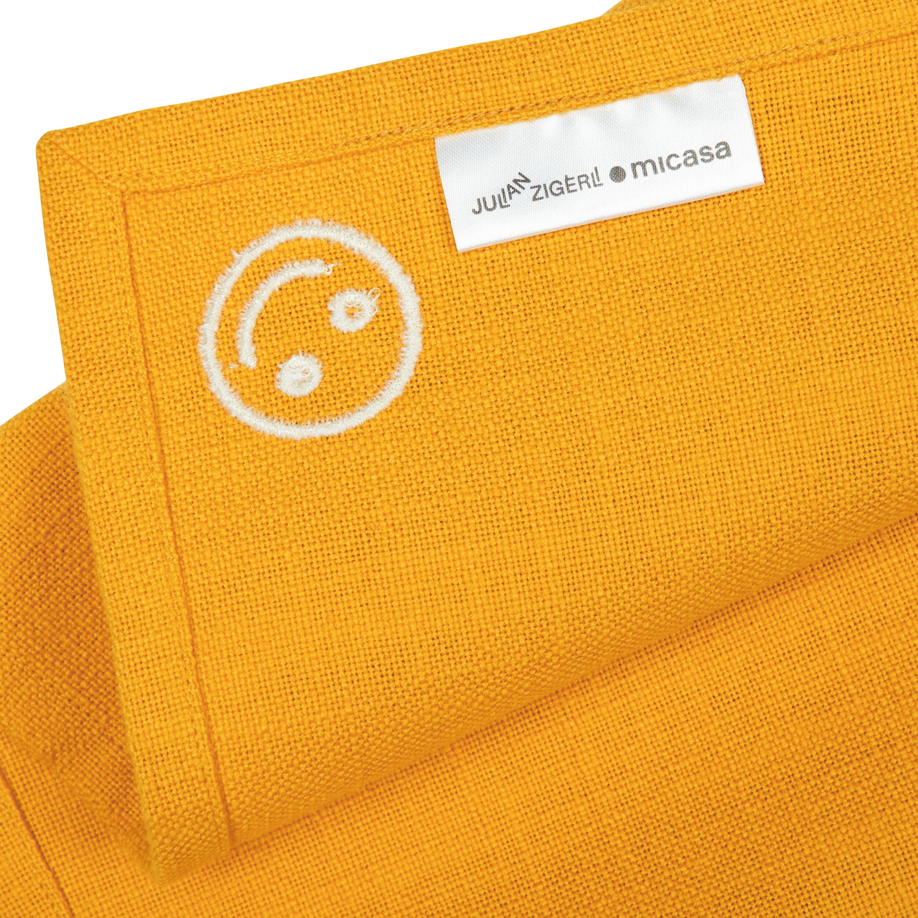 SE-ZIGERLI Serviette 45x45cm - Gelb / B: 45.0 cm x T: 45.0 cm