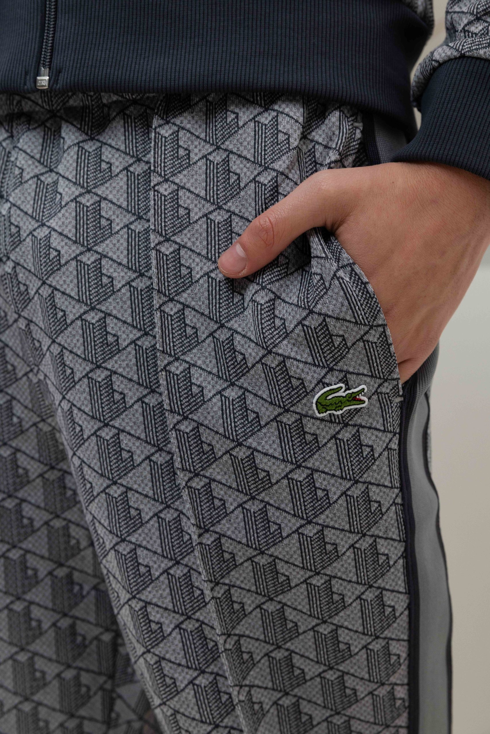 Lacoste Paris Jacquard Trainingspak Heren Grijs