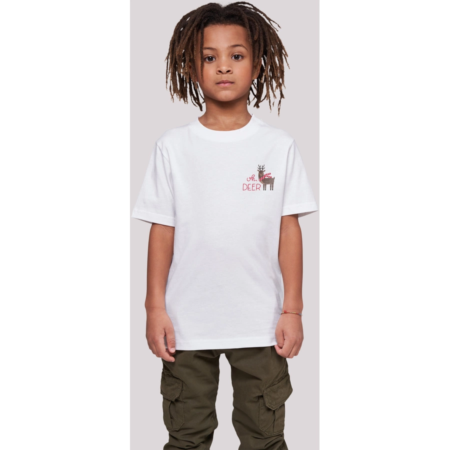 F4NT4STIC T-Shirt Christmas Deer weiß