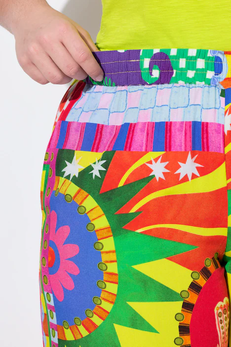Hose, weit und gerade, Mustermix-Druck, multicolor