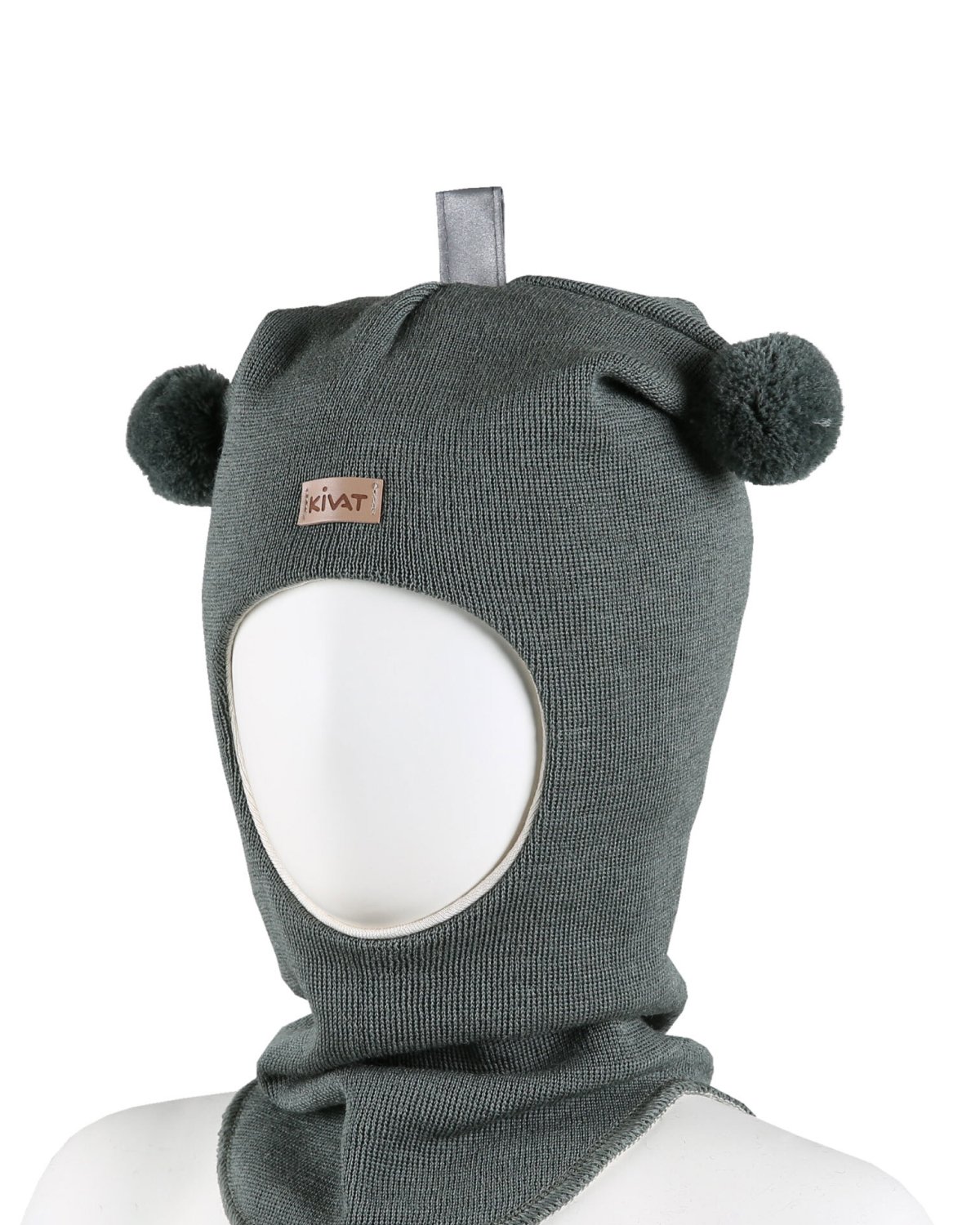 Balaclava Ull m/ Bomullsjersey fôr og Vindstopper | Ubehandlet Ull