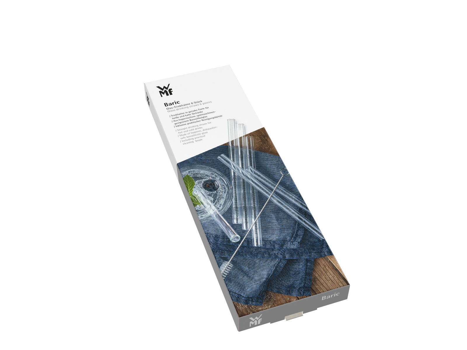 WMF Trinkhalm Set BARIC II 7-teilig Glas