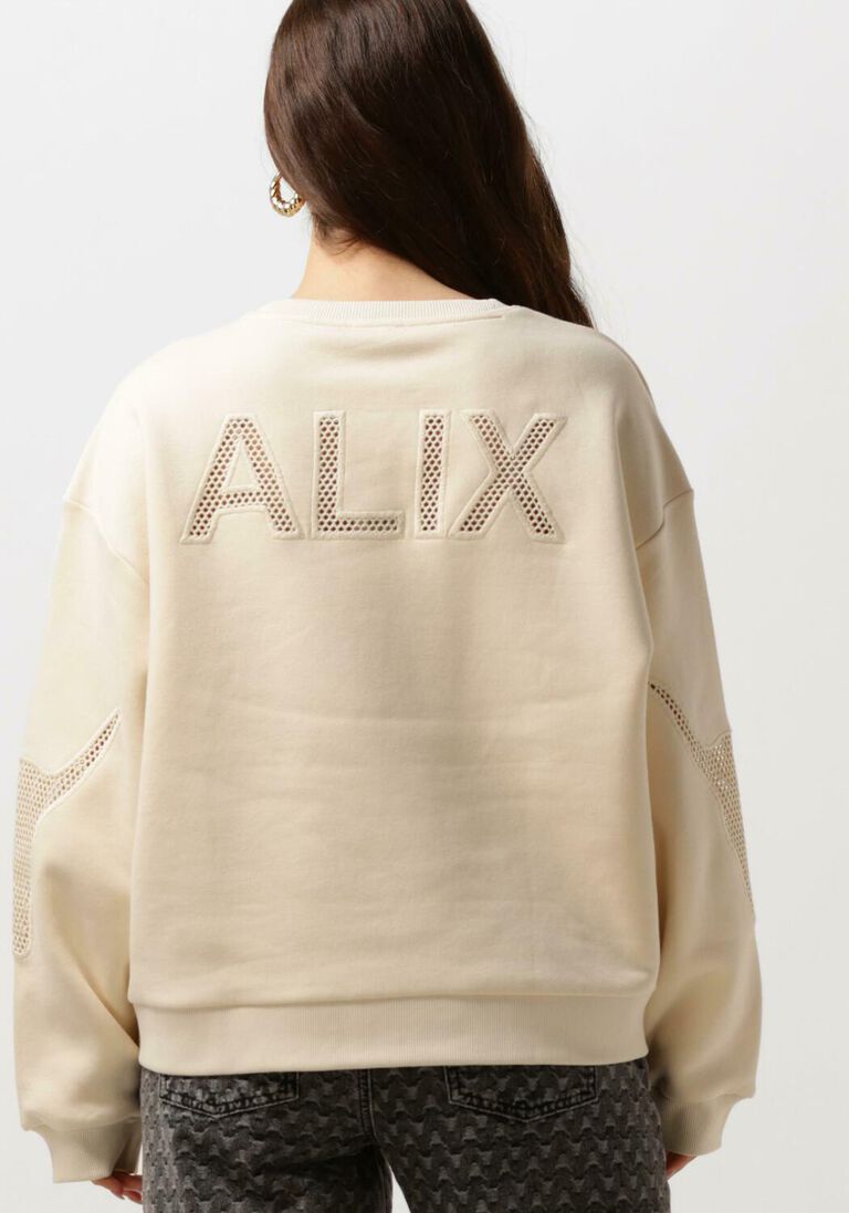 ALIX THE LABEL ecru alix the label trui ladies knitted mesh sweater