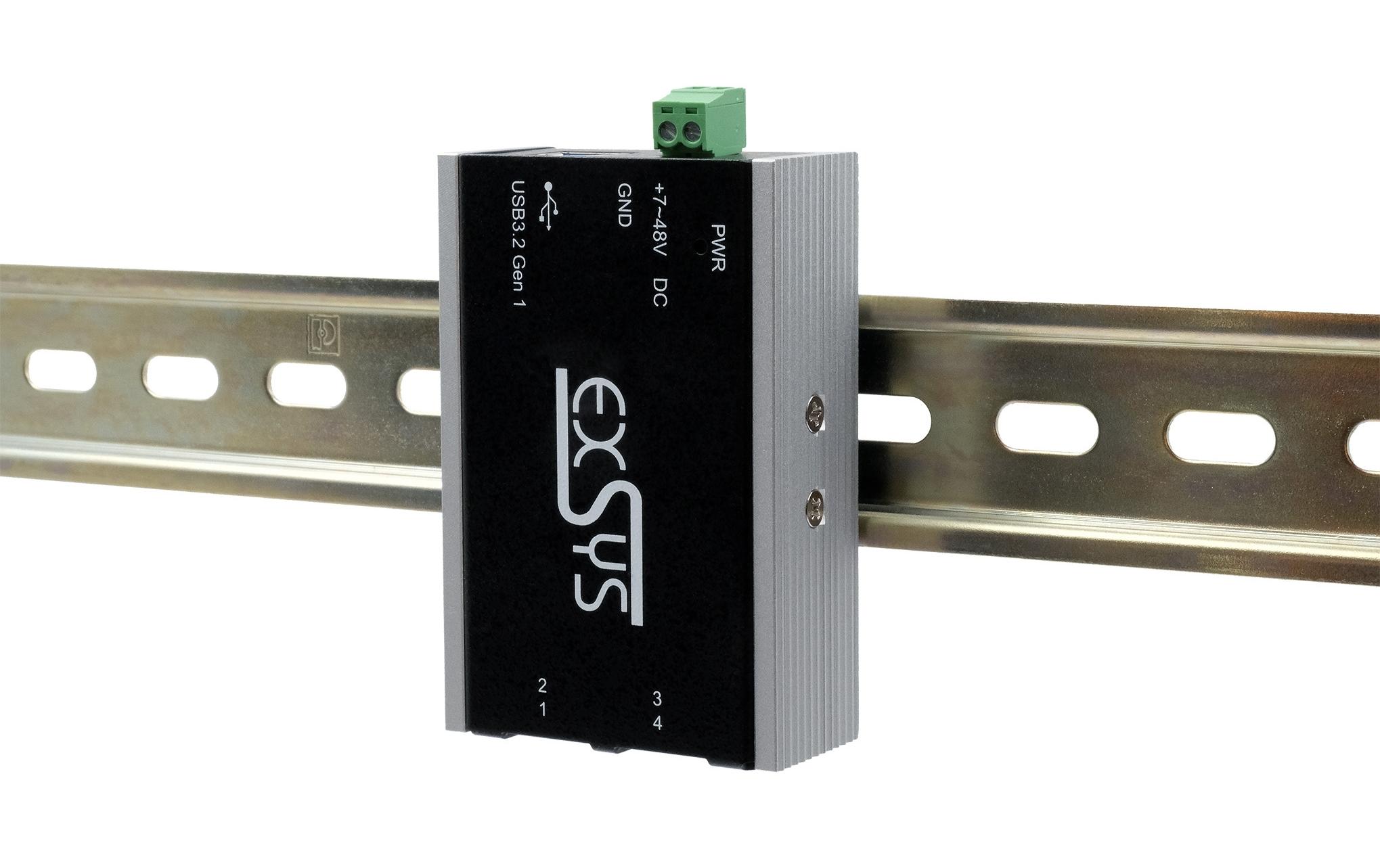 USB-Hub EX-1181HMS-WT<br>Kleinster 4-Port USB 3.2 Gen 1 Metall HUB, 15KV ESD Überspannungsschutz, -40 °C bis +85 °C