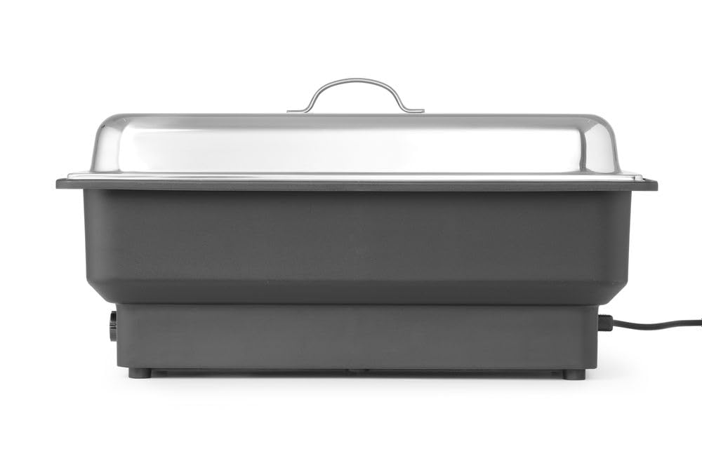 HENDI Chafing Dish Tellano, Speisenwärmer, Buffetwärmer, Wärmebehälter, 9L, 230V/900W, 573x348x(H) 284mm, Edelstahl, Polypropylen