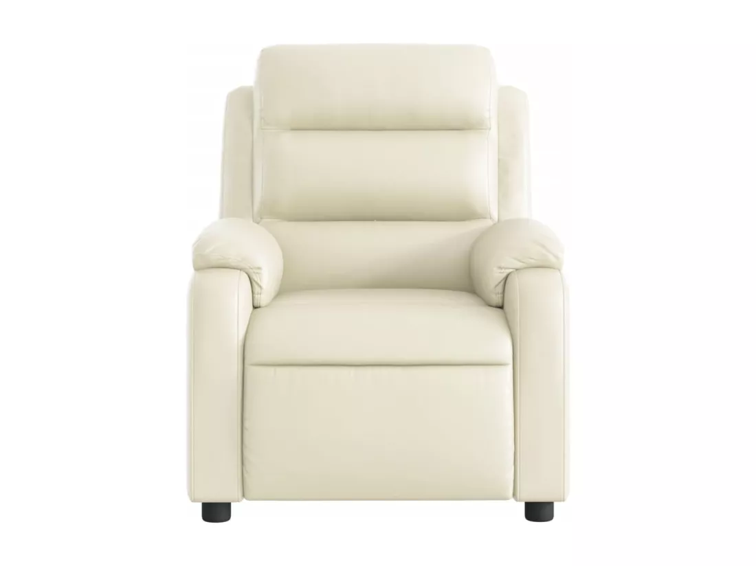 Fauteuil inclinable de massage Crème Similicuir