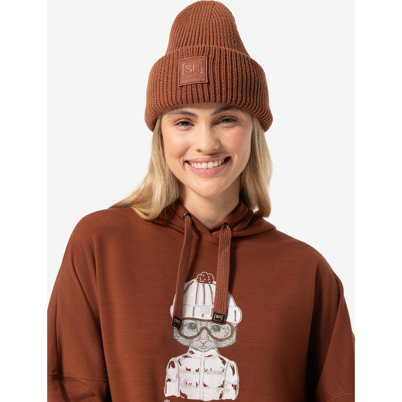 Super.Natural Damen Snow Cat Hoodie