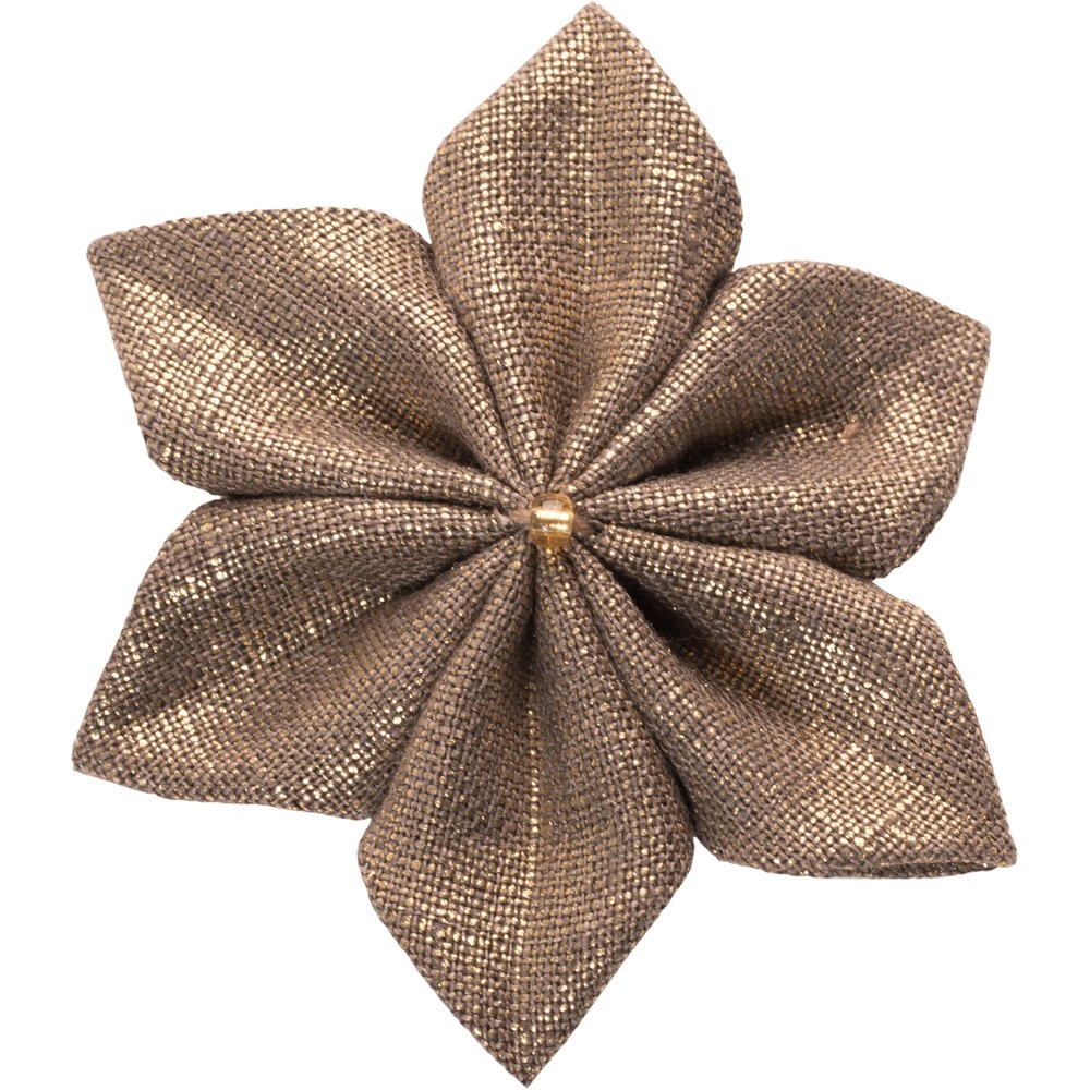 Barrette Fleur Étoile Lin Cuivré