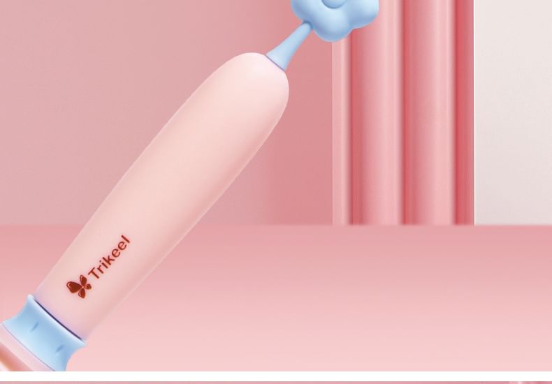 Charyeina - Bloemen plastic haarborstel