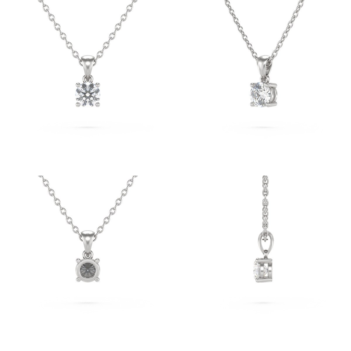 Collier Pendentif Diamant en Argent 925 - Cadeau Saint Valentin Scintillant | Aden
