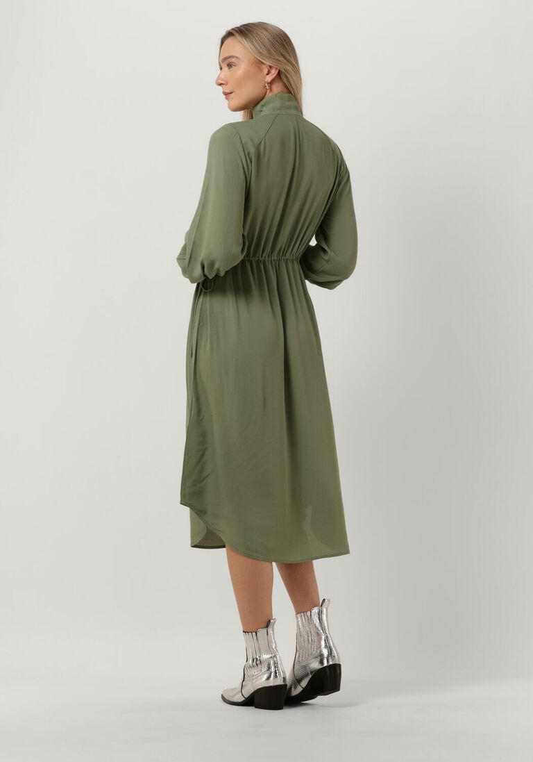 BRUUNS BAZAAR groene bruuns bazaar midi jurk lilli lyra dress