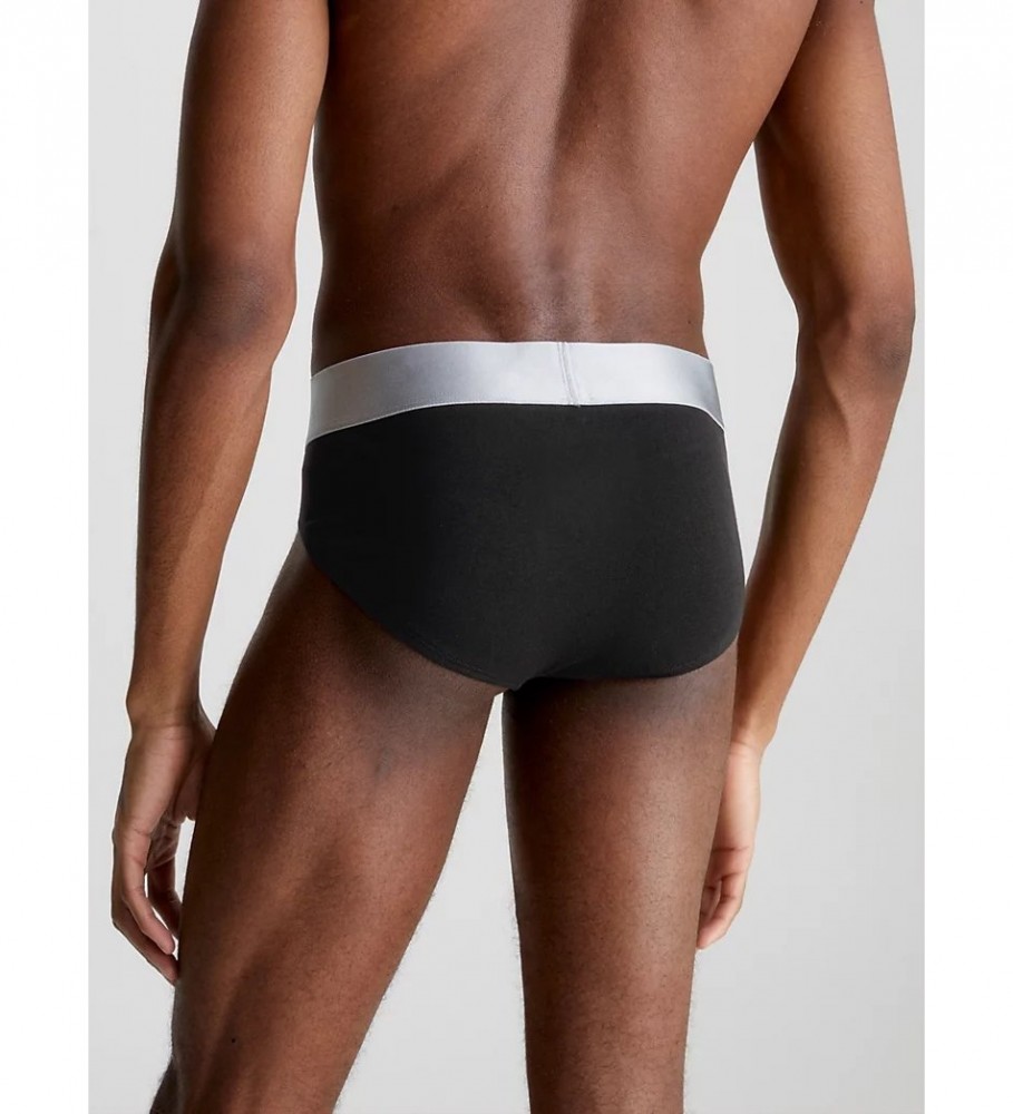 Conjunto de 3 Calcinhas Calvin Klein Steel Cotton pretas